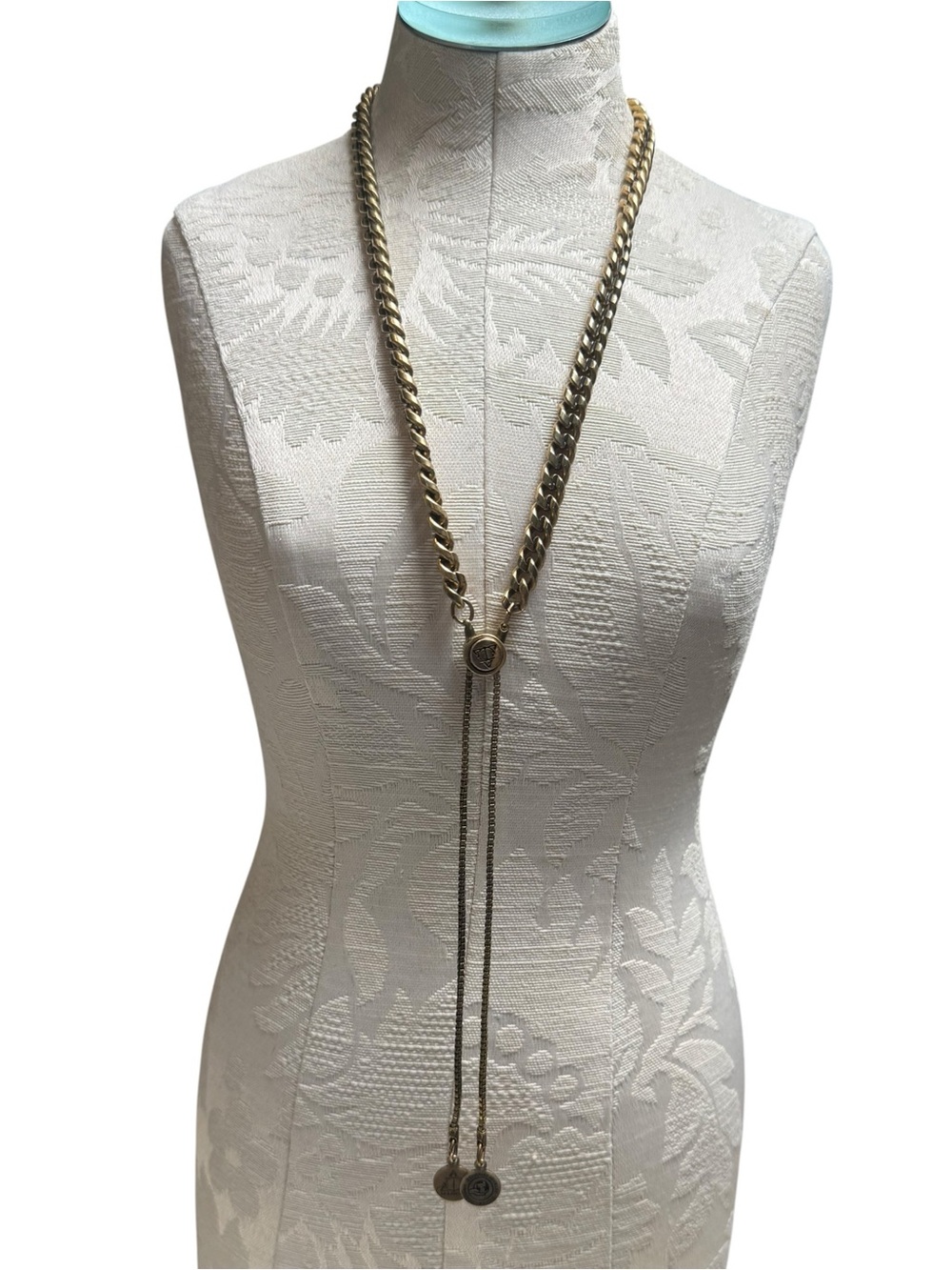 Air & Anchor Button Bolo Style Adjustable Chain Necklace - Picture 2 of 11